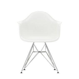 Vitra DAR Eames Plastic Armchair – chromé – blanc