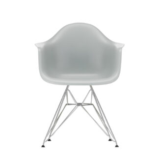 Vitra DAR Eames Plastic Armchair – light grey – chromé