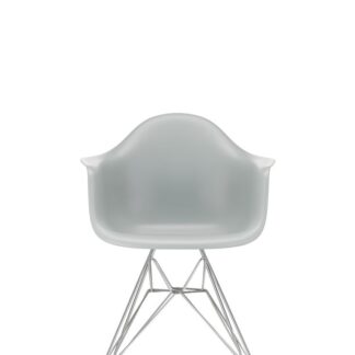 Vitra DAR avec assise rembourrée – 46 cm nouvelle hauteur (standard) – light grey – Hopsak – noir