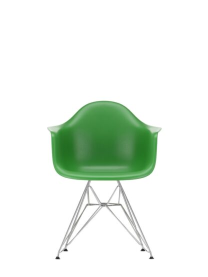 Vitra DAR avec assise rembourrée – 46 cm nouvelle hauteur (standard) – vert – Hopsak – gris foncé