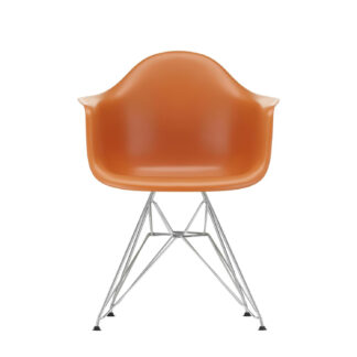 Vitra DAR Eames Plastic Armchair – rusty orange – chromé