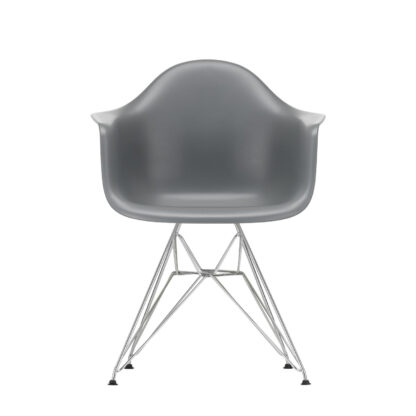Vitra DAR Eames Plastic Armchair – granite grey – chromé