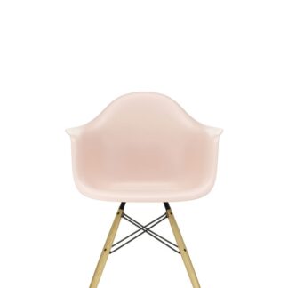 Vitra DAW avec assise rembourrée – pale rose – Frêne couleur miel – Hopsak – gris foncé