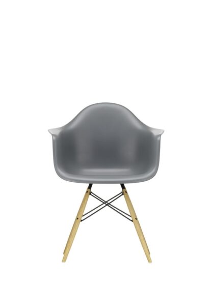 Vitra DAW avec assise rembourrée – granite grey – Frêne couleur miel – Hopsak – gris foncé
