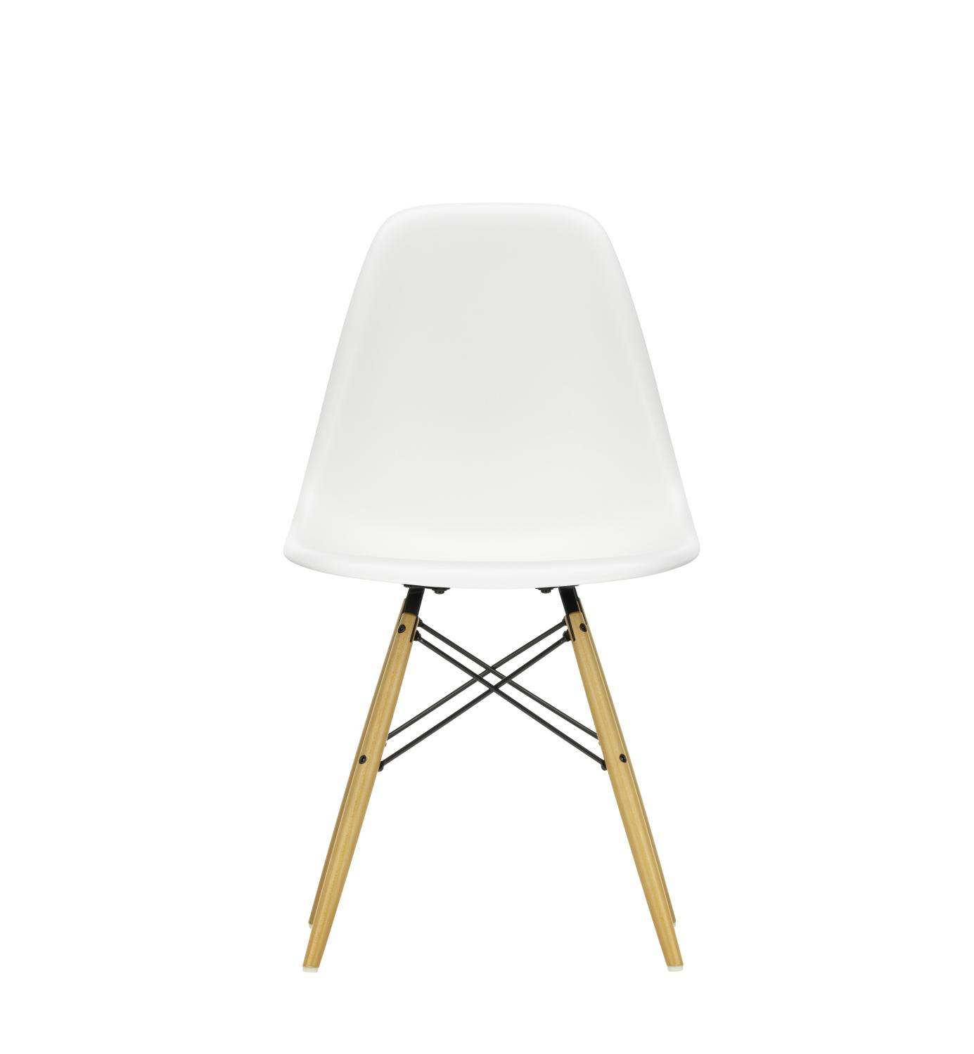 Vitra DSW Eames Plastic Sidechair - blanc - érable jaune
