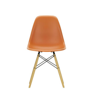 Vitra DSW Eames Plastic Sidechair – rusty orange – érable jaune