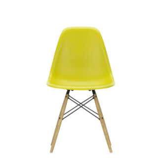 Vitra DSW Eames Plastic Sidechair – moutarde – Frêne couleur miel