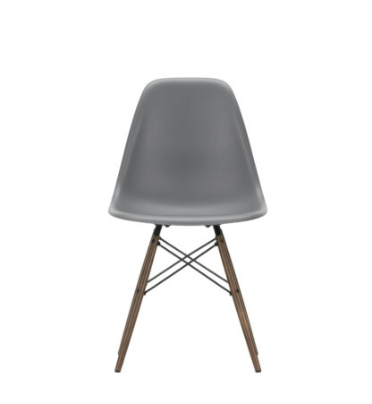 Vitra DSW Eames Plastic Sidechair – granite grey – érable foncé