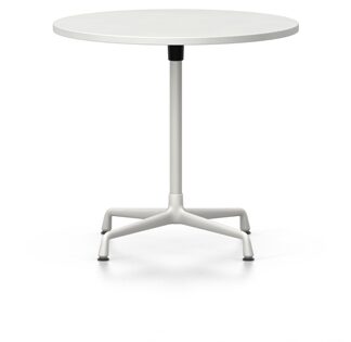 Vitra Table Eames Contract ronde – Revêtement mélamine blanc direct – Stabilisateur et colonne avec revêtement en poudre blanc – Ø 70 cm