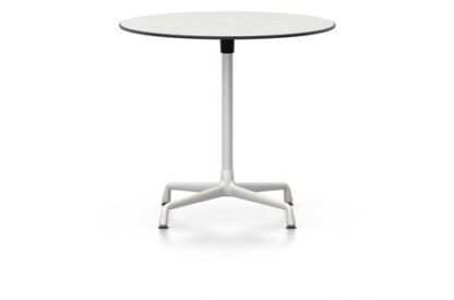Vitra Table Eames Contract ronde – Noyau: matériau blanc – Stabilisateur et colonne avec revêtement en poudre blanc – Ø 80 cm