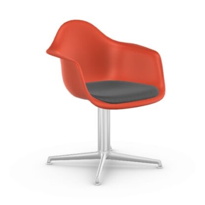 Vitra DAL avec assise rembourrée – poppy red – Hopsak – gris foncé
