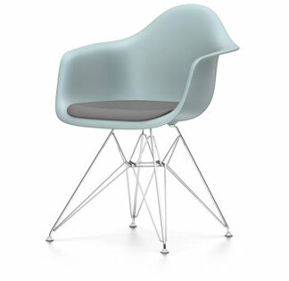 Vitra DAR avec assise rembourrée – gris polaire – Hopsak – noir – 46 cm nouvelle hauteur (standard)