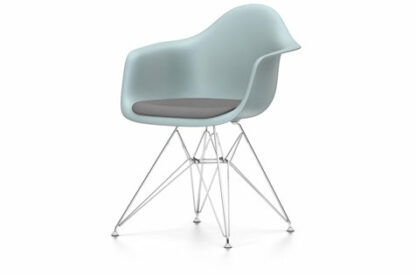 Vitra DAR avec assise rembourrée – gris polaire – Hopsak – noir – 46 cm nouvelle hauteur (standard)