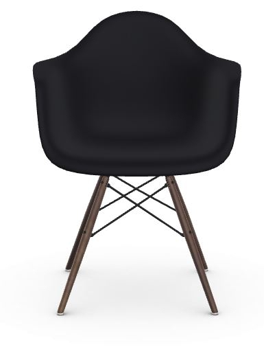 Vitra DAW Eames Plastic Armchair – noir foncé – érable foncé