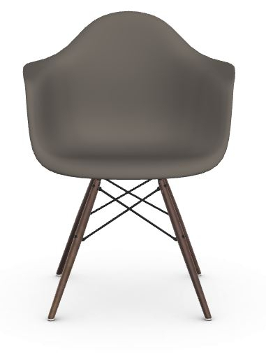 Vitra DAW Eames Plastic Armchair – granite grey – érable foncé
