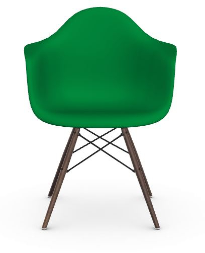 Vitra DAW Eames Plastic Armchair – vert – érable foncé