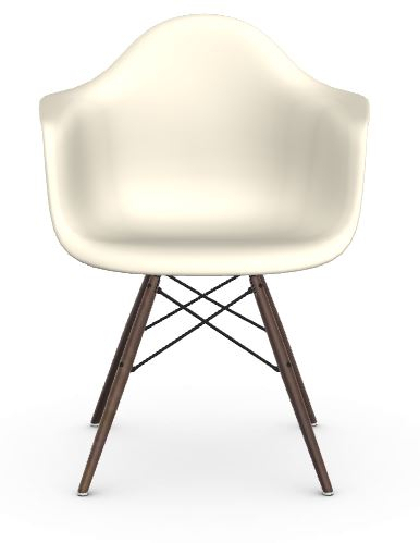 Vitra DAW Eames Plastic Armchair – pebble – érable foncé