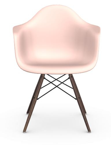 Vitra DAW Eames Plastic Armchair – pale rose – érable foncé