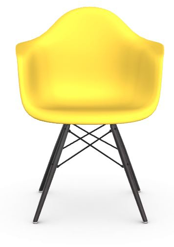 Vitra DAW Eames Plastic Armchair – sunlight – érable noir