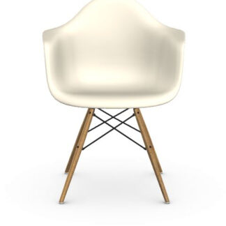 Vitra DAW Eames Plastic Armchair – pebble – Frêne couleur miel