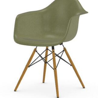 Vitra Chaise Eames en fibre de verre DAW – Sea Foam Green – Frêne couleur miel