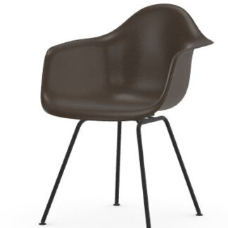 Vitra Chaise Eames en fibre de verre DAX – Elephant Hide Grey – noir