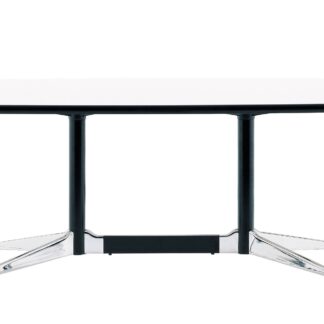 Vitra Eames Segmented Table Meeting Bootsform – chêne clair – Stabilisateur chromé, colonne revêtu par poudrage noir basic – 200 x 115cm