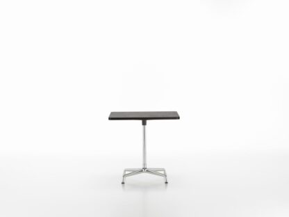 Vitra Table Eames Contract carré – chêne foncé – Stabilisateur et colonne avec revêtement en poudre blanc