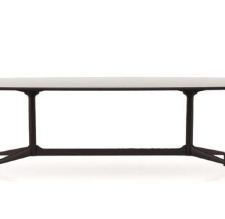 Vitra Eames Segmented Table Dining Bootsform – HPL blanc, bord en plastique noir (utilisable à l’extérieur) – noir profond – 240 cm