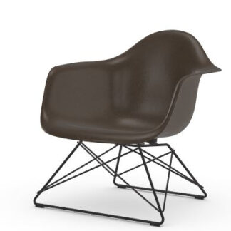 Vitra Chaise Eames en fibre de verre LAR – Elephant Hide Grey – noir basique enduit de poudre