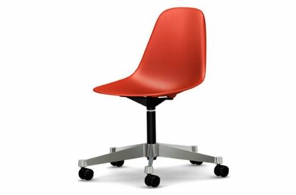 Vitra Chaise de bureau Eames Plastic Side PSCC – poppy red
