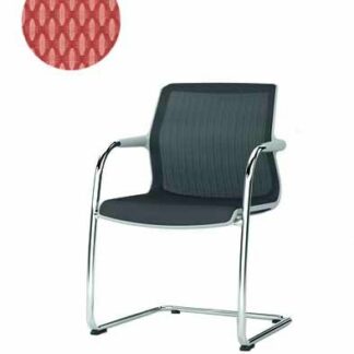 Vitra Chaise cantilever Unix Chair – Diamond Mesh roche – gris clair