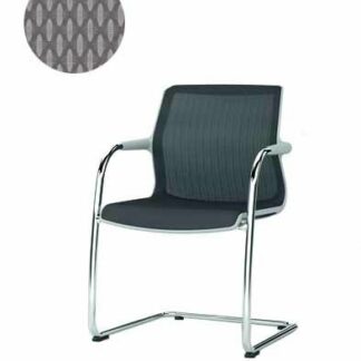 Vitra Chaise cantilever Unix Chair – Diamond Mesh dimgrey – gris clair