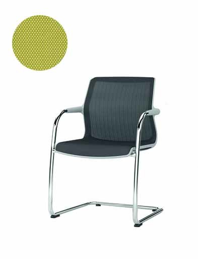 Vitra Chaise cantilever Unix Chair – Silk Mesh avocat – gris clair