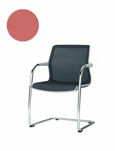 Vitra Chaise cantilever Unix Chair – Silk Mesh brique – gris clair