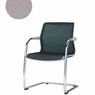 Vitra Chaise cantilever Unix Chair – Silk Mesh mauve gris – gris clair
