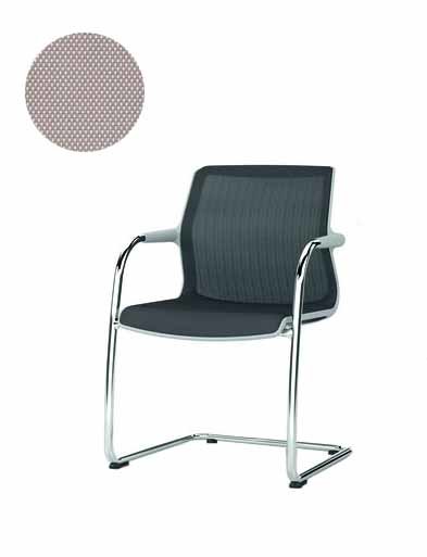 Vitra Chaise cantilever Unix Chair – Silk Mesh mauve gris – gris clair