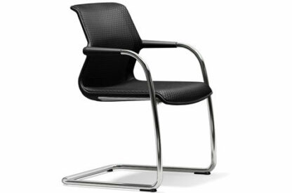 Vitra Chaise cantilever Unix Chair – Diamond Mesh 67 asphalt – noir