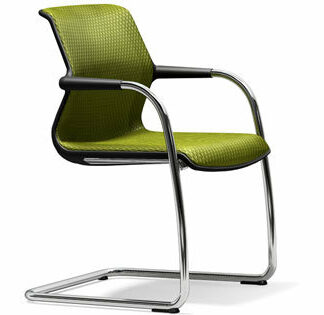 Vitra Chaise cantilever Unix Chair – Diamond Mesh avocat – noir