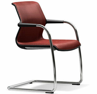 Vitra Chaise cantilever Unix Chair – Diamond Mesh roche – noir