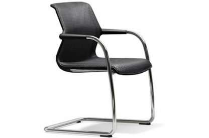 Vitra Chaise cantilever Unix Chair – Diamond Mesh dimgrey – noir