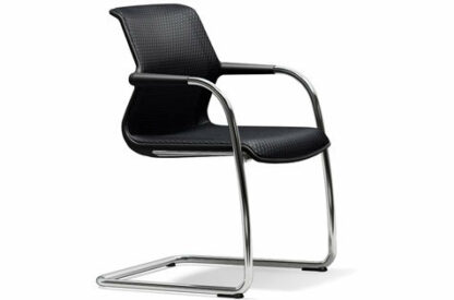 Vitra Chaise cantilever Unix Chair – Diamond Mesh nero – noir