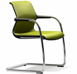 Vitra Chaise cantilever Unix Chair – Silk Mesh avocat – noir