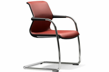 Vitra Chaise cantilever Unix Chair – Silk Mesh brique – noir