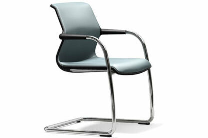 Vitra Chaise cantilever Unix Chair – Silk Mesh gris glace – noir
