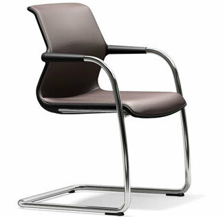 Vitra Chaise cantilever Unix Chair – Silk Mesh mauve gris – noir