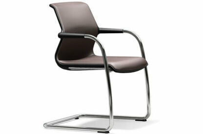 Vitra Chaise cantilever Unix Chair – Silk Mesh mauve gris – noir