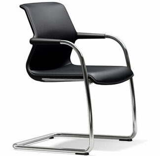 Vitra Chaise cantilever Unix Chair – Silk Mesh nero – noir