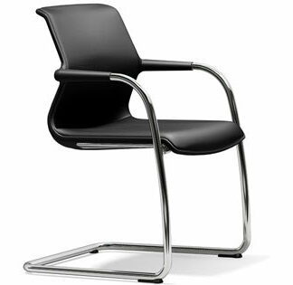 Vitra Chaise cantilever Unix Chair – Silk Mesh asphalte – noir