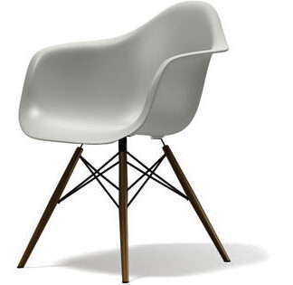 Vitra DAW Eames Plastic Armchair – blanc – érable foncé